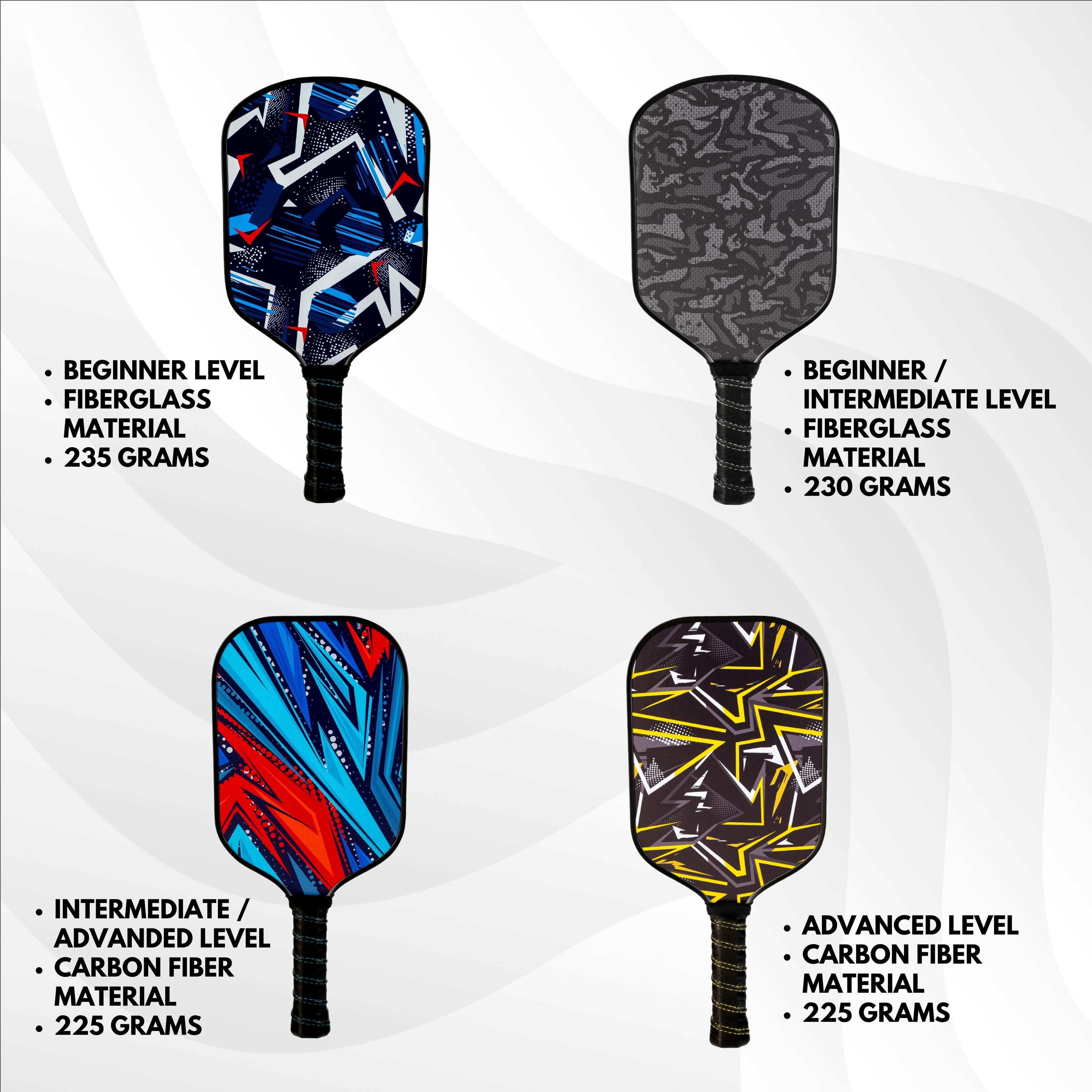Pickleball Paddle Fiberglass Beginner Series