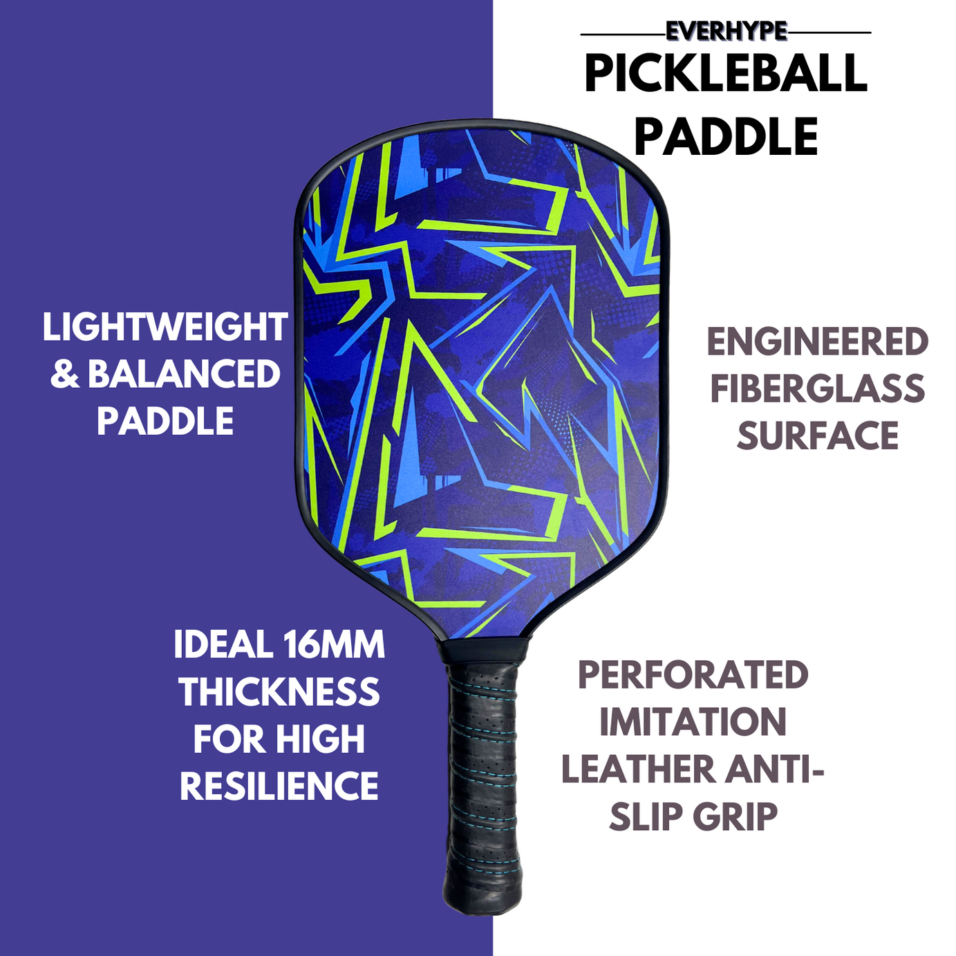 Pickleball Paddle Fiberglass Intermediate Series