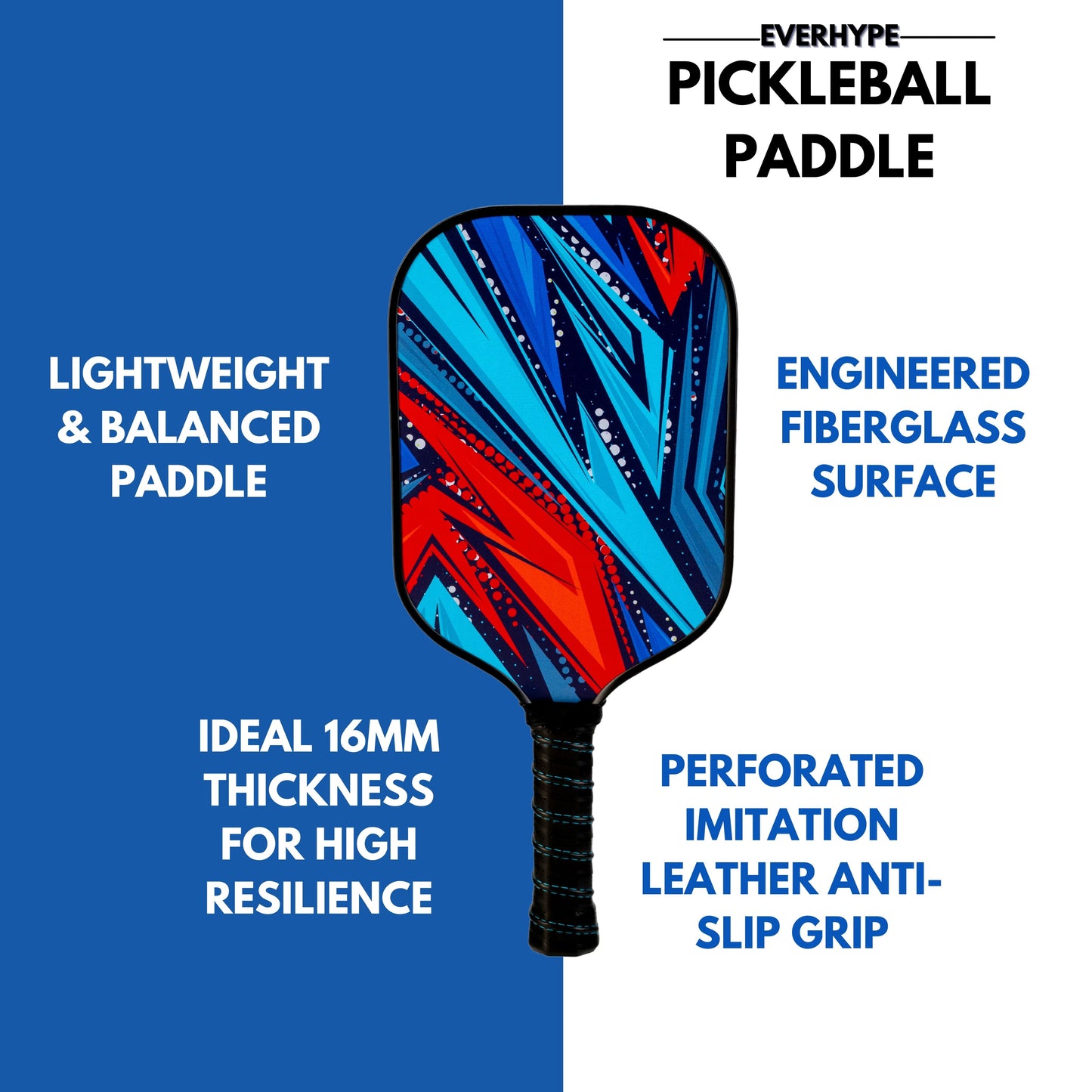 Everhype Carbon Fiber Pickleball Paddle For Pro