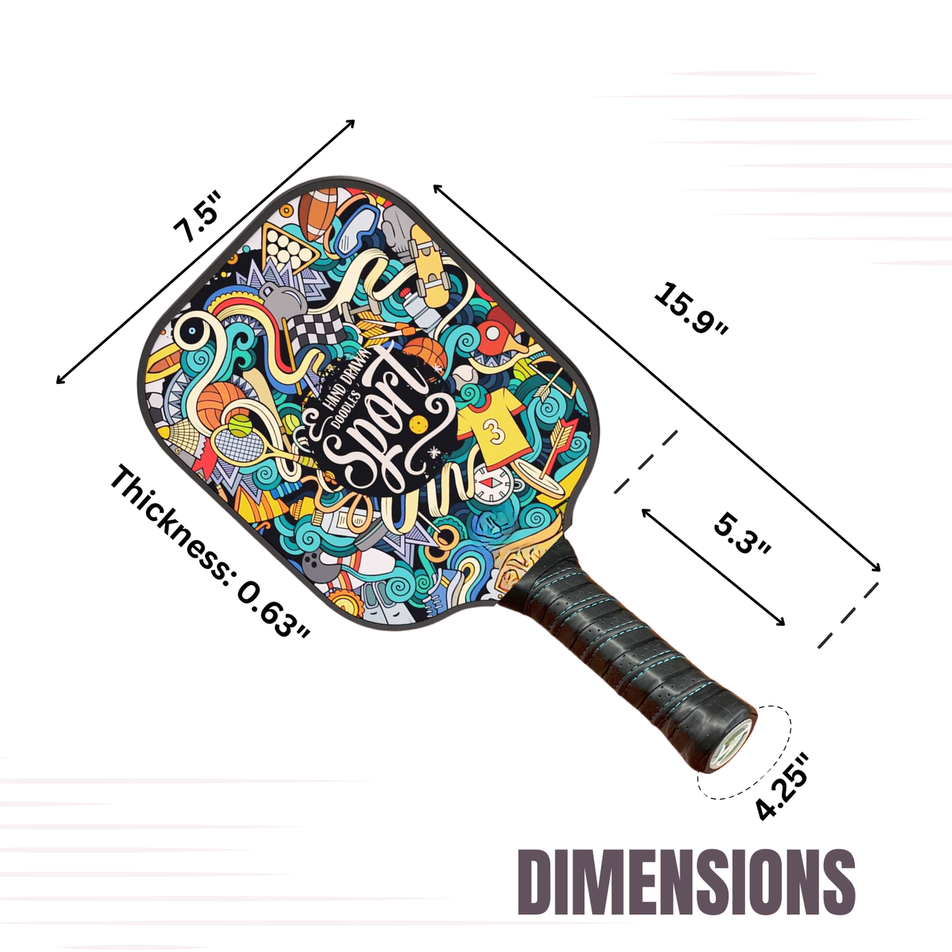 Pickleball Fiber Glass Sport Racket Combo