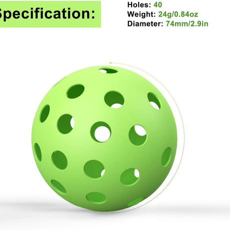 Pickleball Balls Green (Pack of 6)