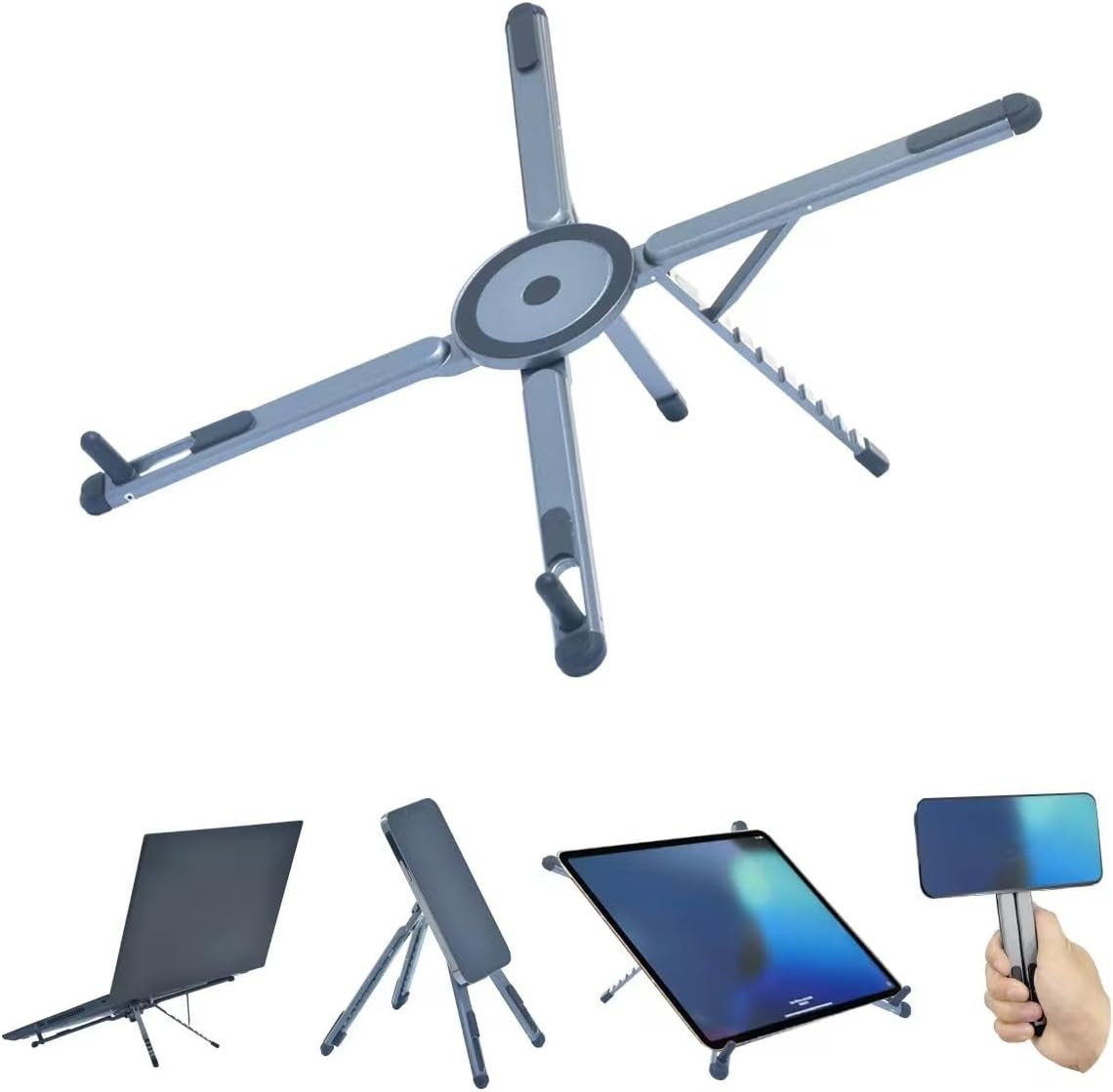3 in 1 Foldable Laptop Stand with Magnetic Phone Holder ABS