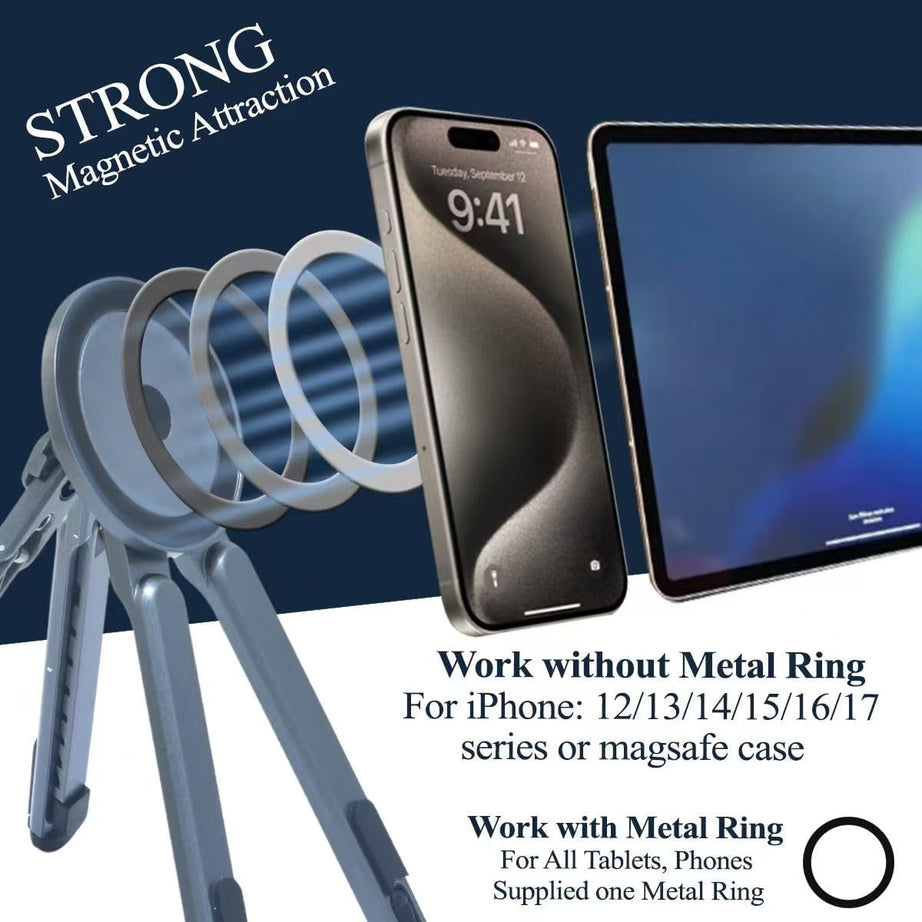 3 in 1 Foldable Laptop Stand with Magnetic Phone Holder ABS