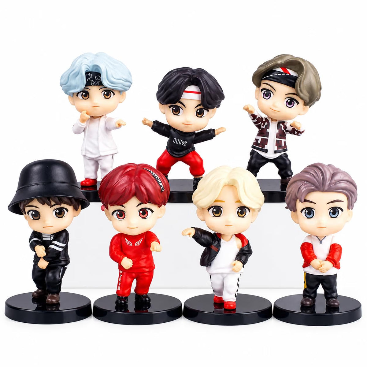 BTS Cartoon Action Figures Set 7 Pieces