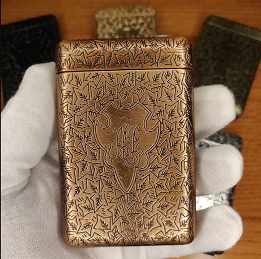 Peaky Blinders Cigarette Case Retro Metal Portable 16 Cigarettes Box (Copper Colour)