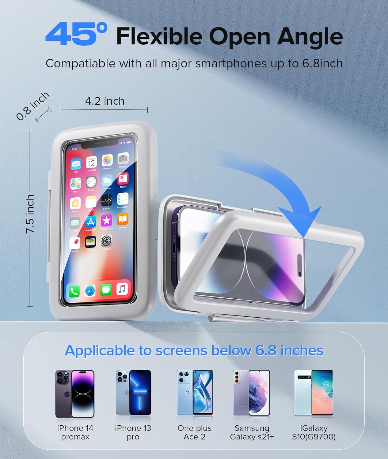 Shower Phone Holder 360 Degree Rotation (White)