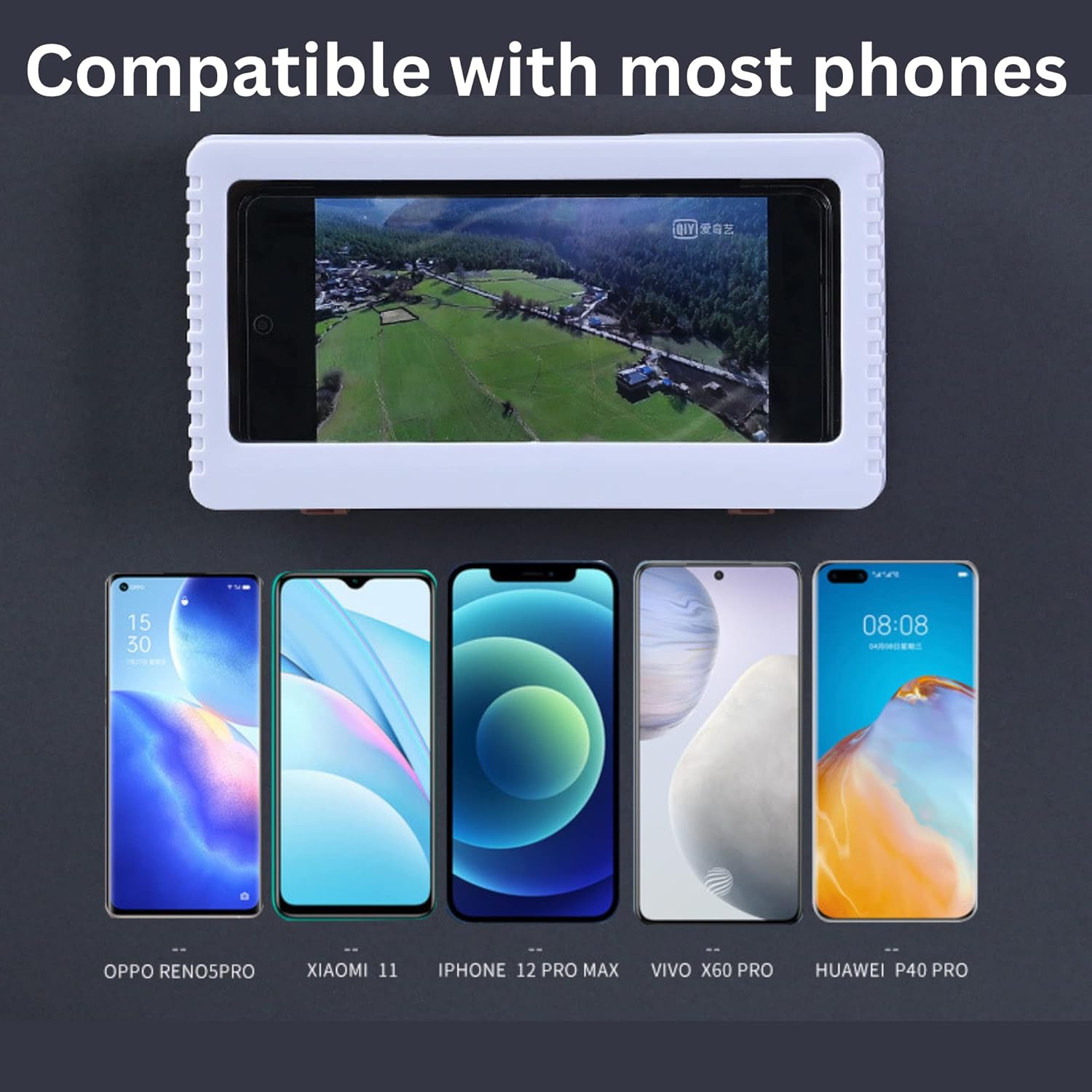 Shower Phone Holder (White)