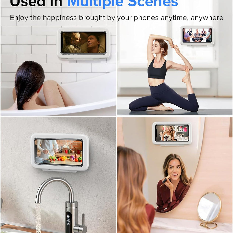 Shower Phone Holder 360 Degree Rotation (White)