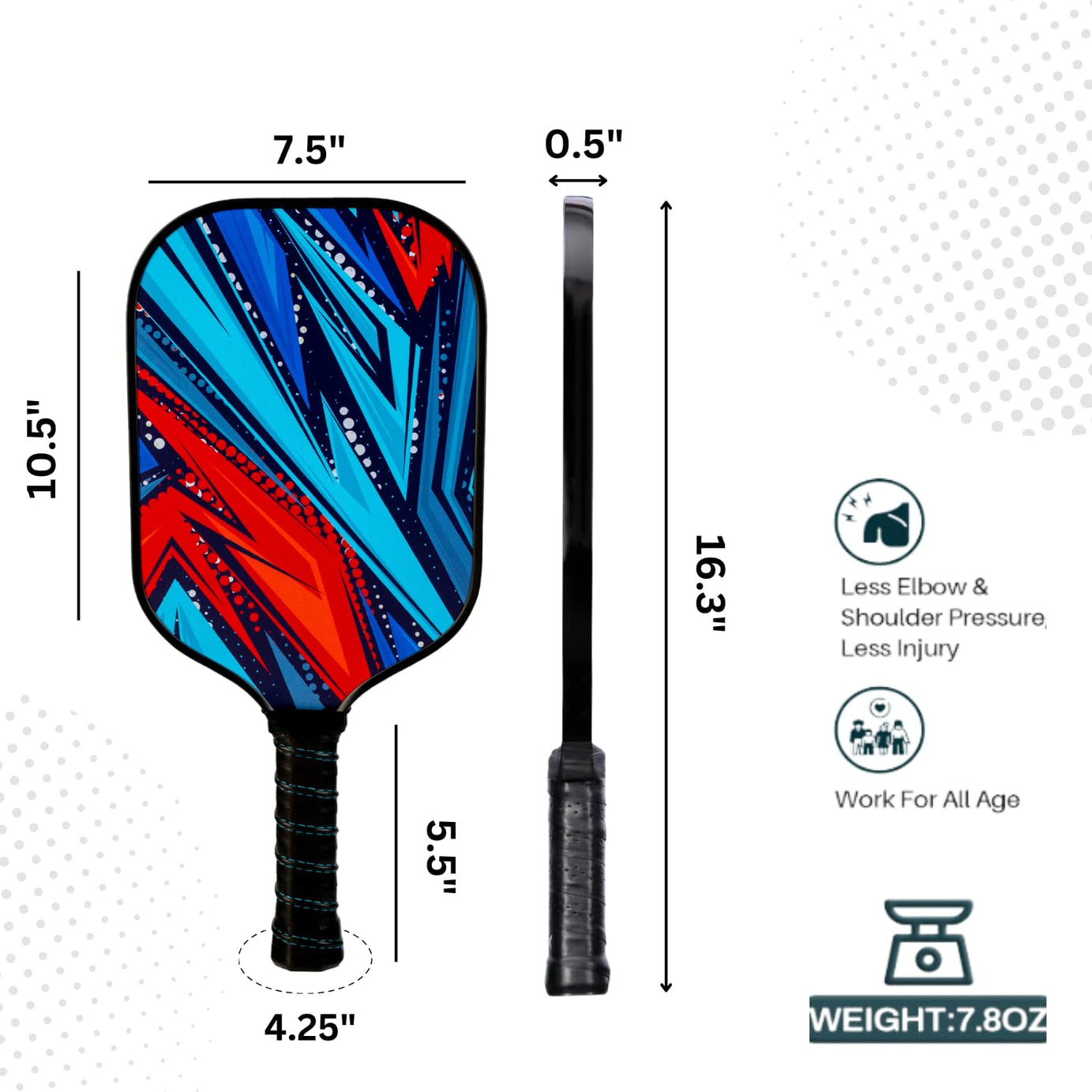 Pickleball Paddle Carbon Fiber Pro & Advanced Series (Pack of 2)