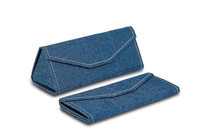 Trifolding Slim Eyewear/Sunglass Case - Denim