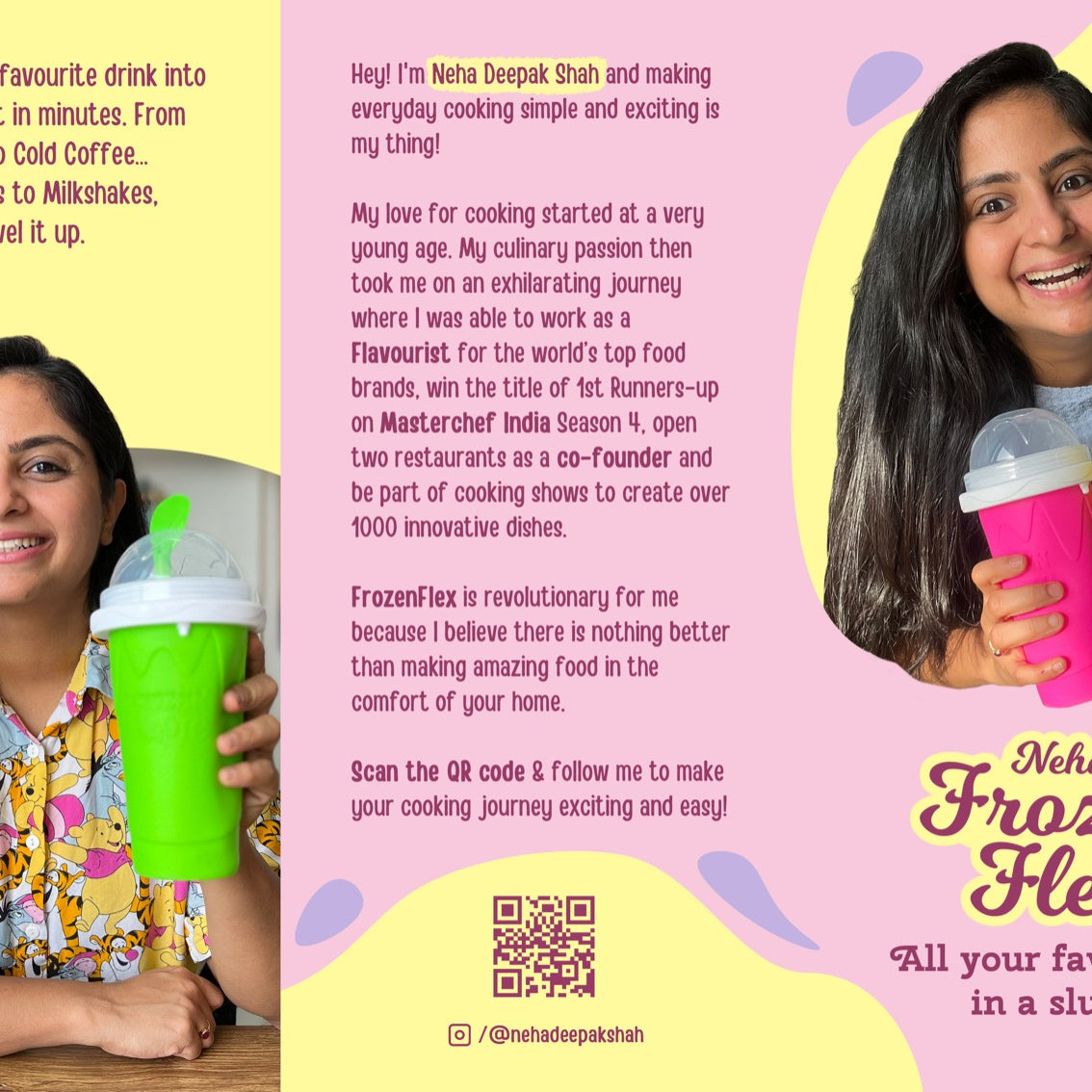 Neha's Frozen Flex Slushy Maker Cup (Pink)