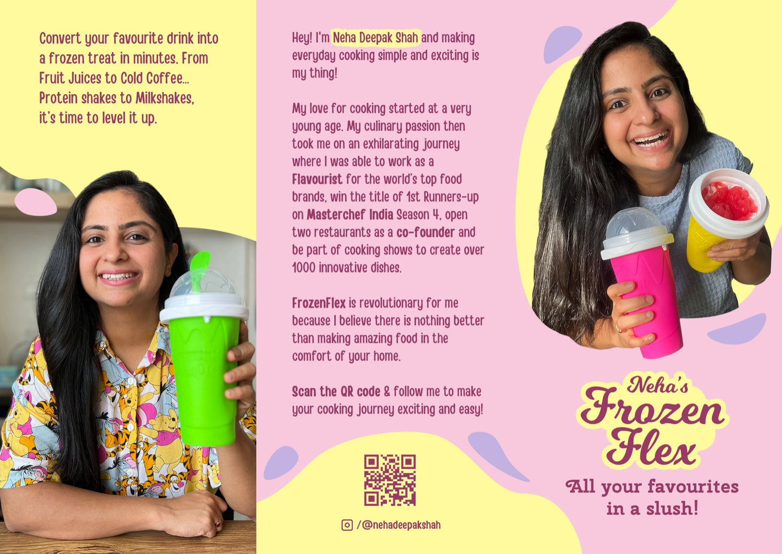 Neha's Frozen Flex Slushy Maker Cup (Pink)