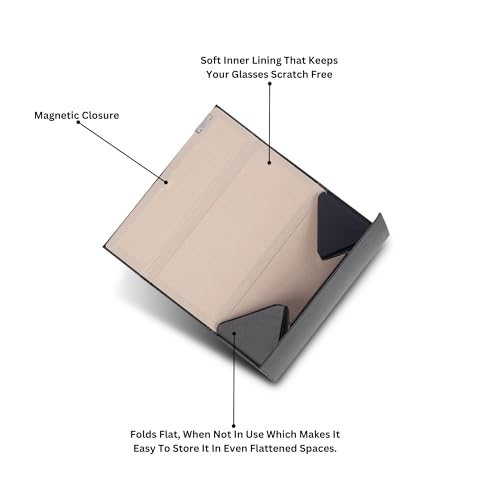 Trifolding Sunglass Case - Black