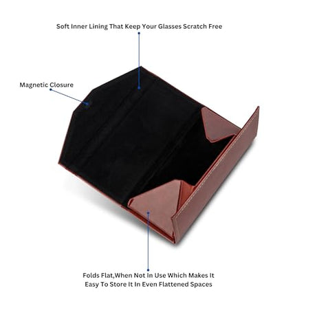 Trifolding Sunglass Case - Brown